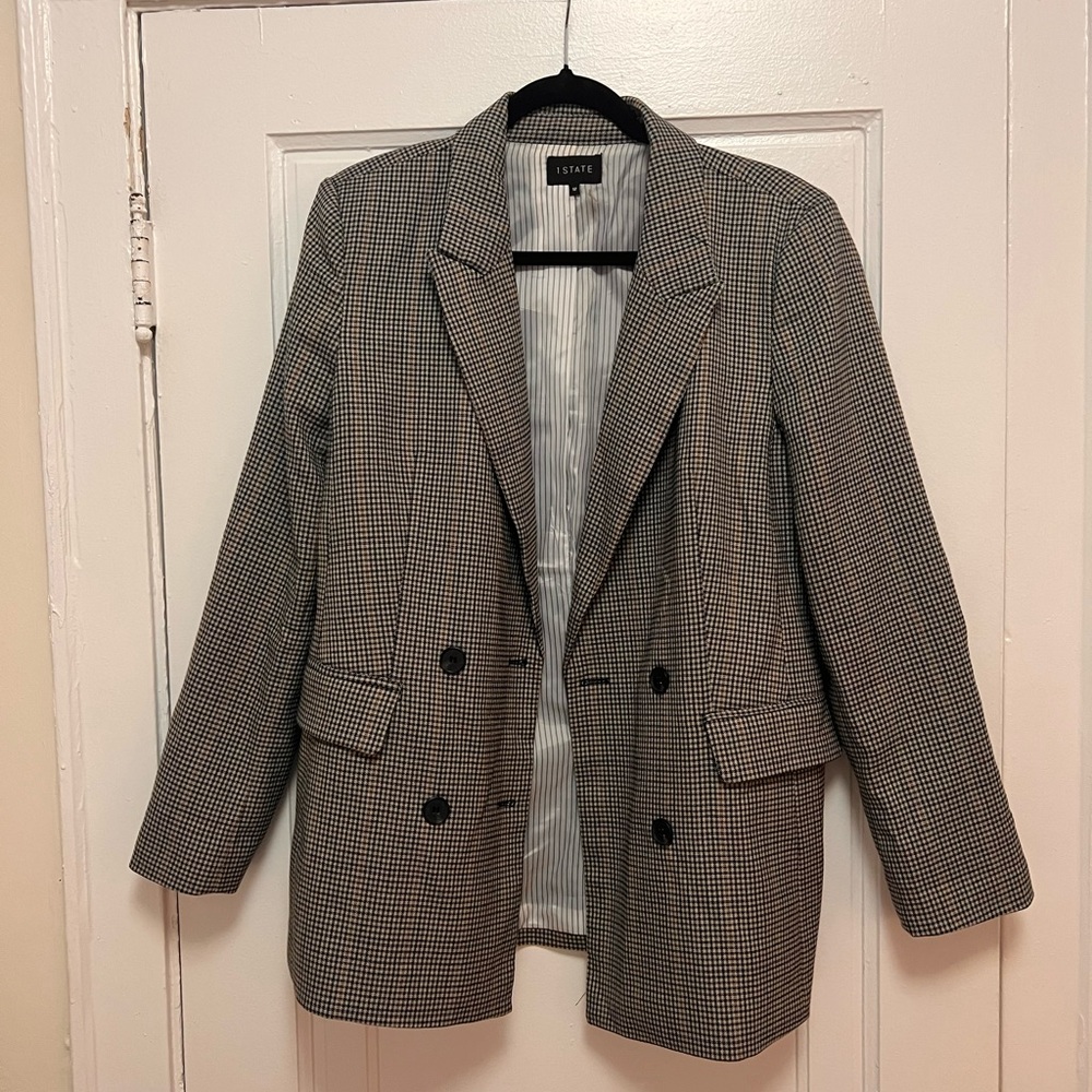 1. State Houndstooth Blazer